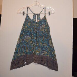 MOSSIMO Supply Co.TM Since 1987 Spagetti Straps Sleeveless Lace Low Flare Top S